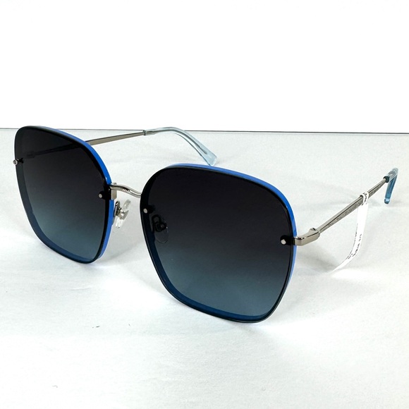 REBECCA MINKOFF Gloria 3/S Sunglasses NEW Blue Silver Square main image 11